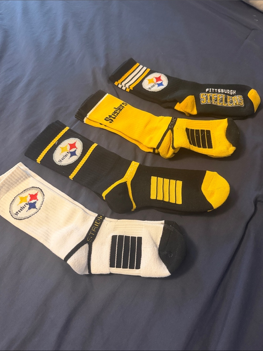Steelers Crew Socks - Black/Yellow/White